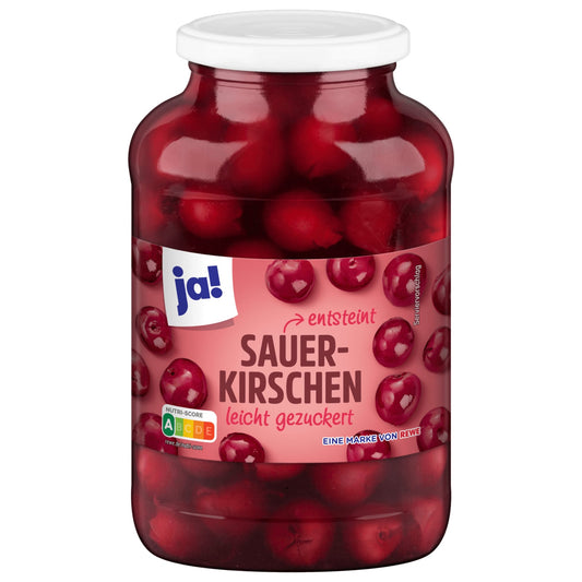 ja! Sauerkirschen entsteint & gezuckert 350g