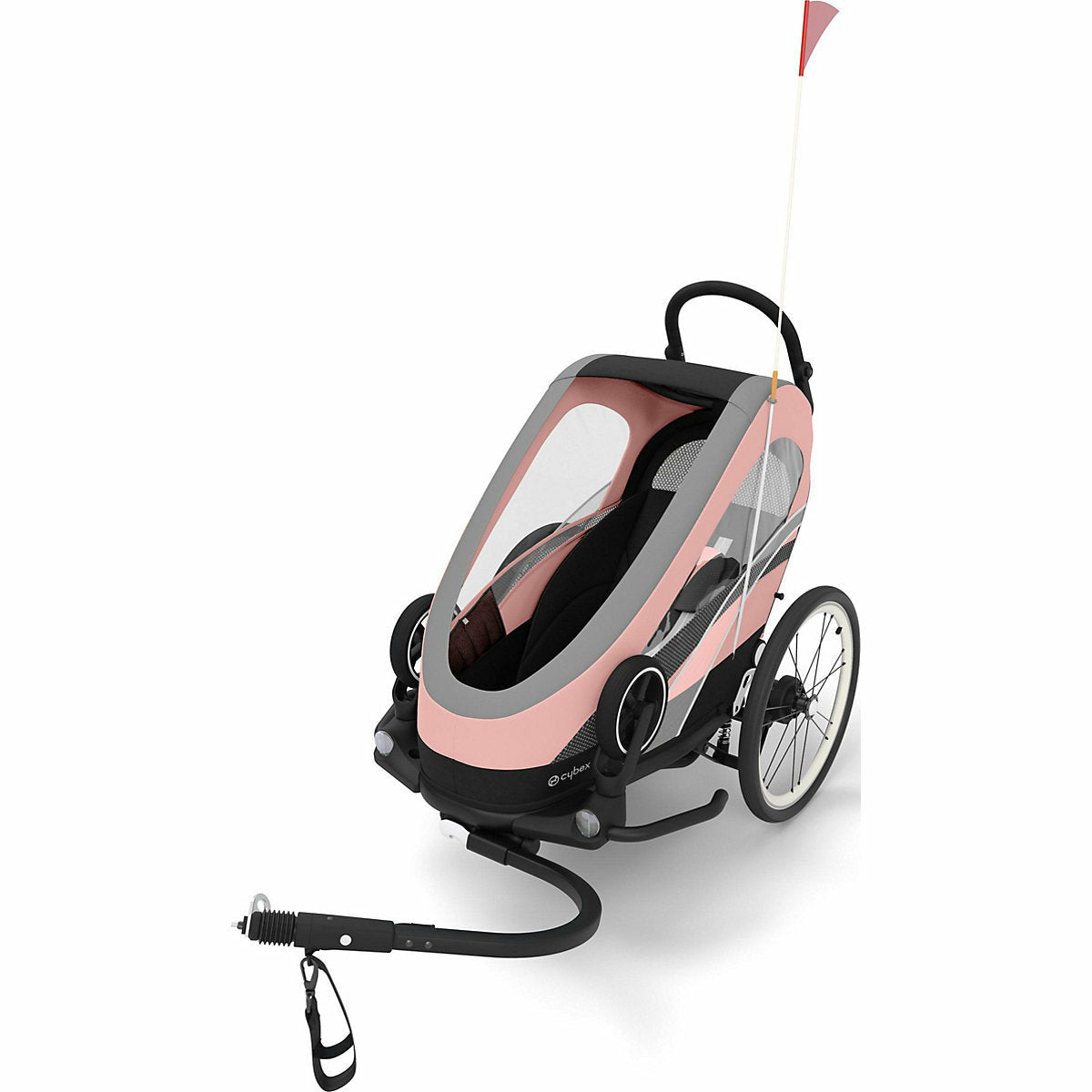 CYBEX 자전거 트레일러 제노바이크 One Box BLPI S/Silver Pink-light pink PU1