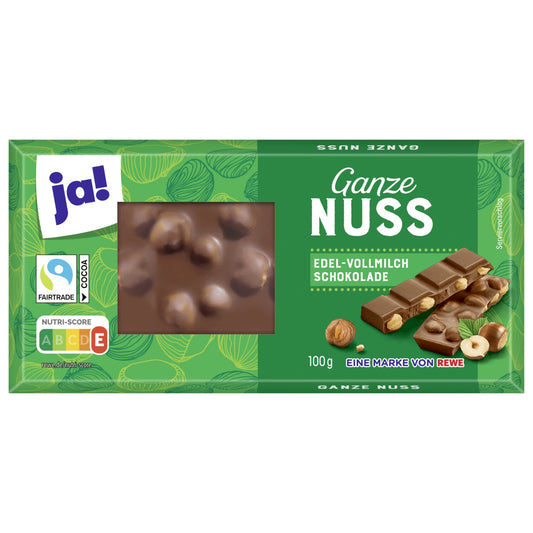 ja! Schokolade Ganze Nuss 100g