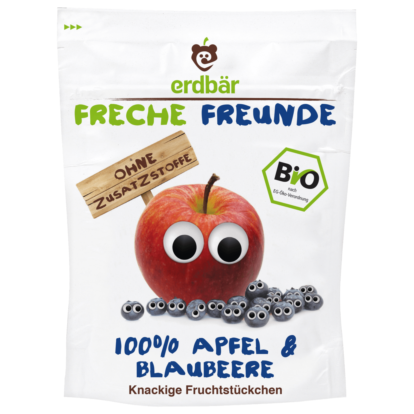 Erdbär Freche Freunde Bio Chips Apfel-Blaubeer 16g