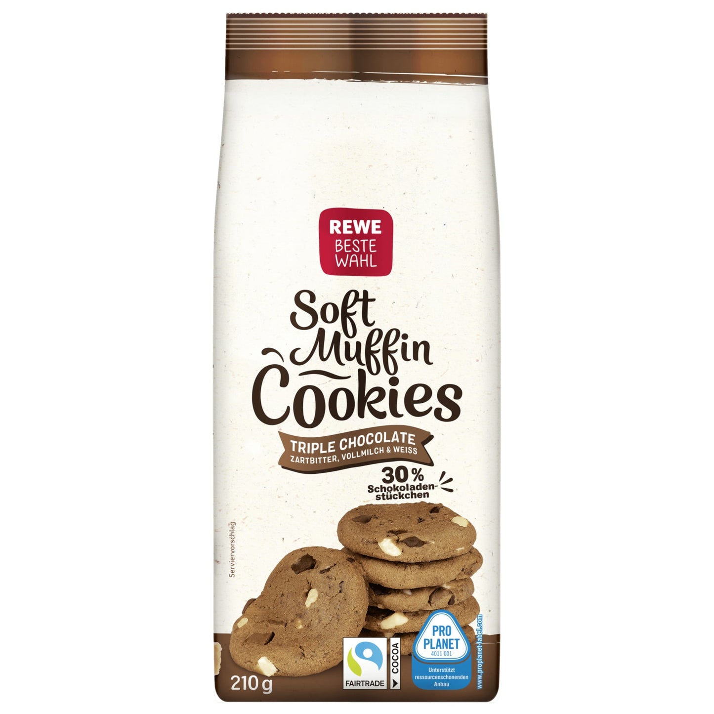 REWE Beste Wahl Soft Muffin Cookies 210g