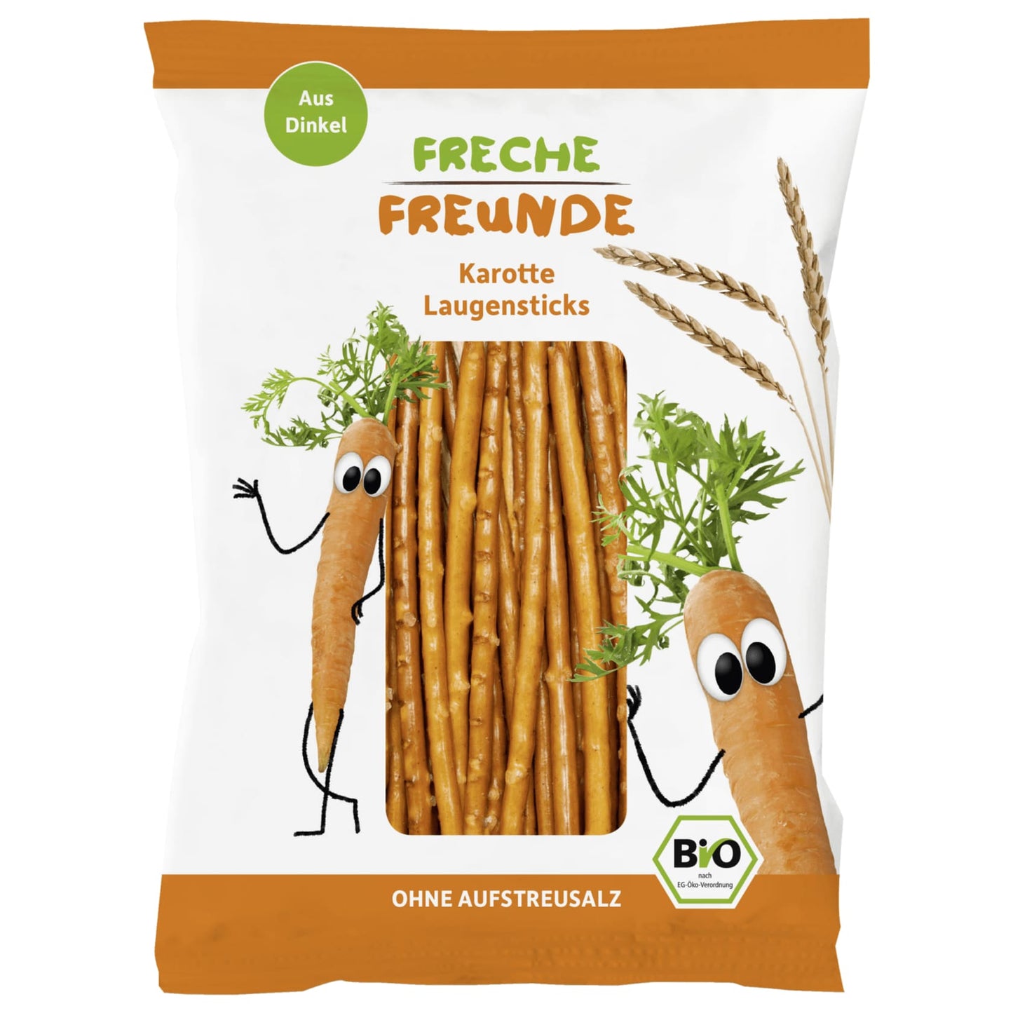 Erdbär Freche Freunde Bio Freche Laugensticks Karotte 75g