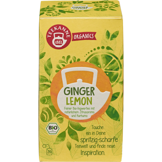 Teekanne Organics Bio Tee Ginger Lemon 36g, 20 Beutel