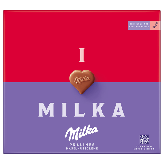 Milka I love Milka Pralinés Haselnusscrème 110g