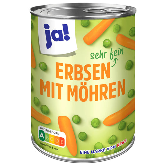 ja! Erbsen sehr fein mit Möhren sehr fein 265g