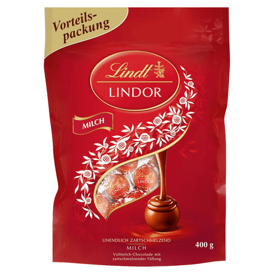 Lindt Lindor Schokokugeln Milch Vorteilspackung 400g