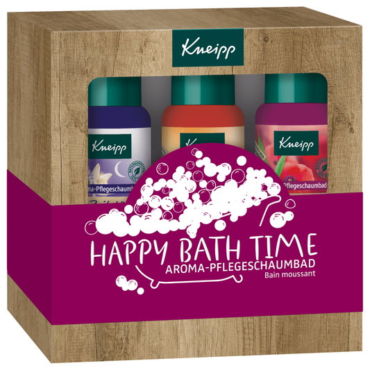 Kneipp Geschenkset Pflege-Schaumbad Happy Bathtime 3x100ml