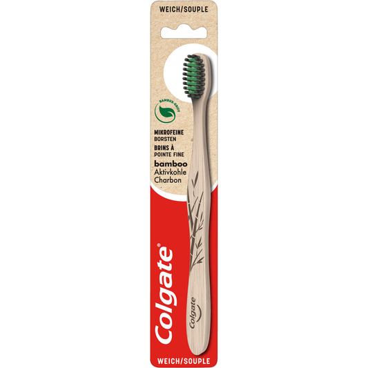 Colgate Zahnbürste Bamboo Aktivkohle Weich