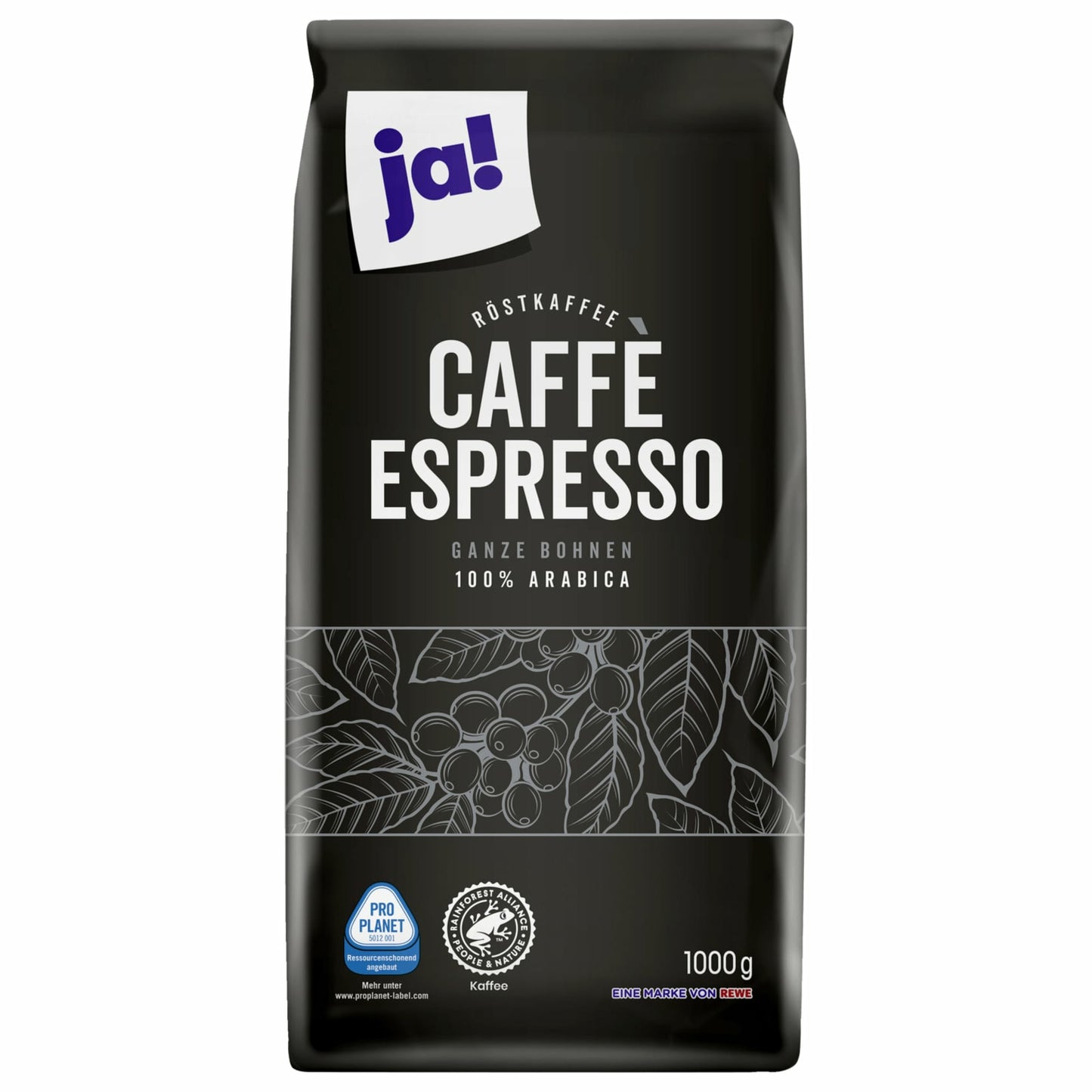 ja! Caffè Espresso Ganze Bohnen 100% Arabica 1kg