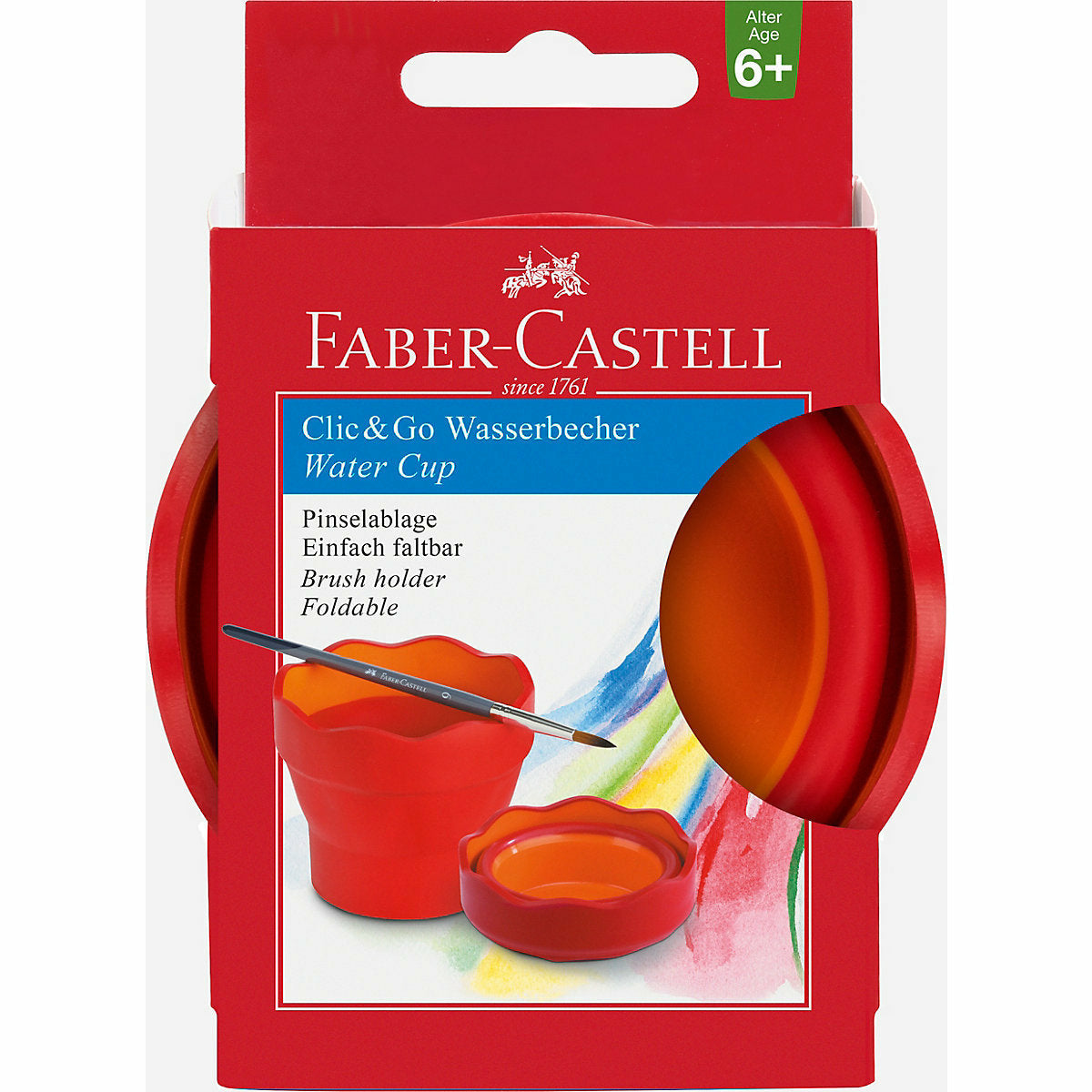 Faber-CastellCLIC & GO Wasserfaltbecher rot/orange