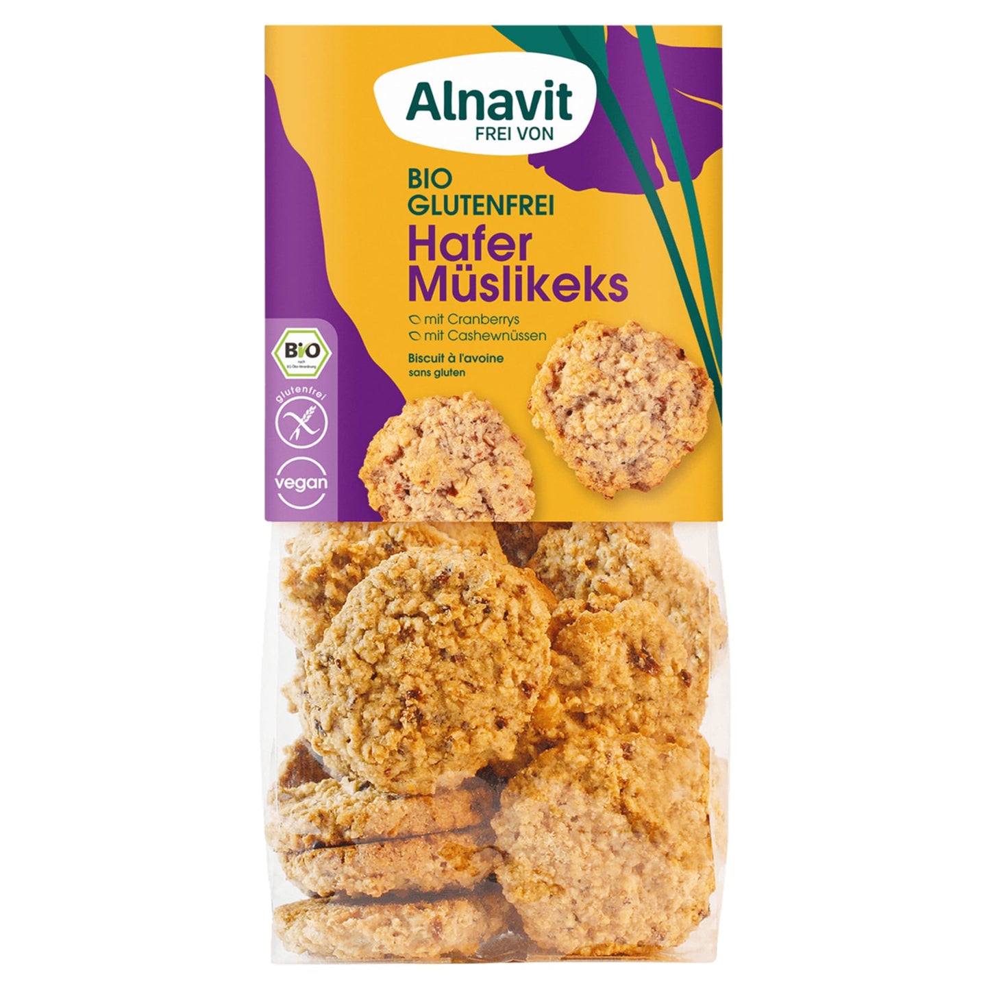 Alnavit Bio Hafer Müslikeks Glutenfrei 125g