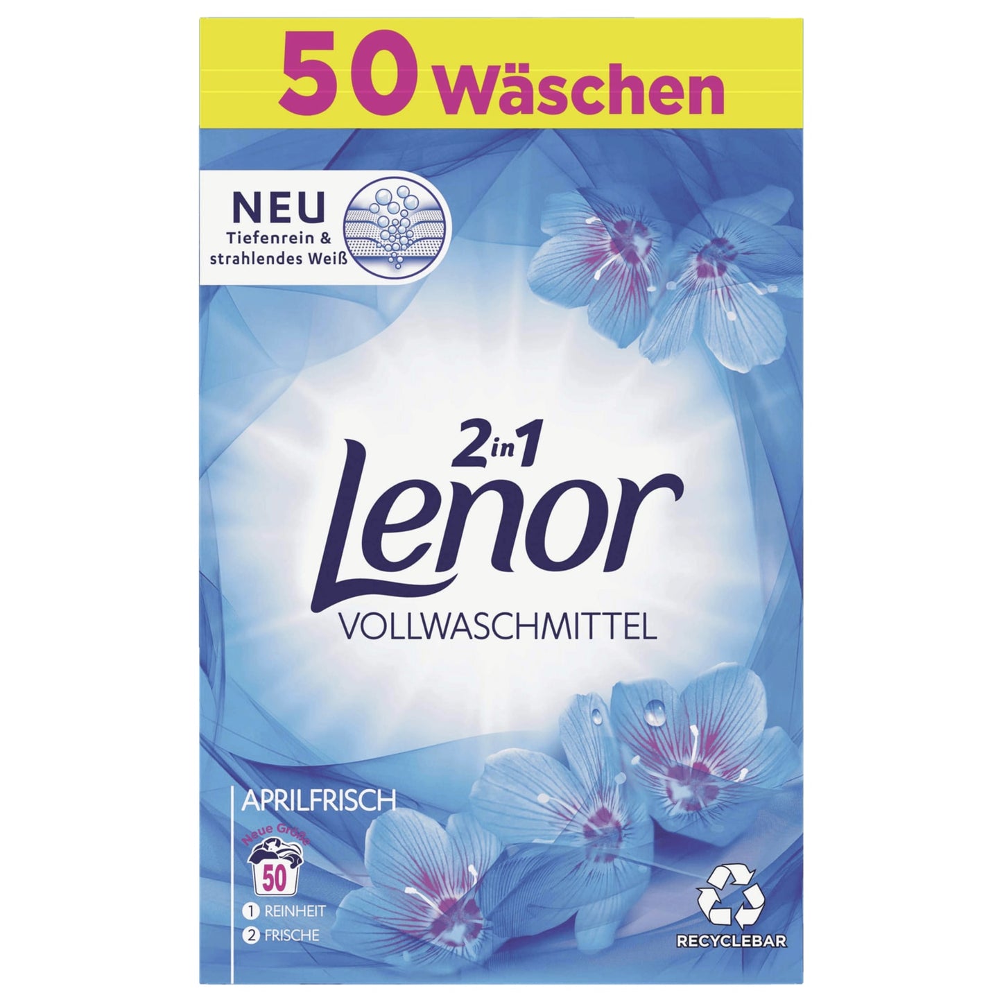 Lenor Vollwaschmittel Pulver Aprilfrisch 3,25kg 50WL