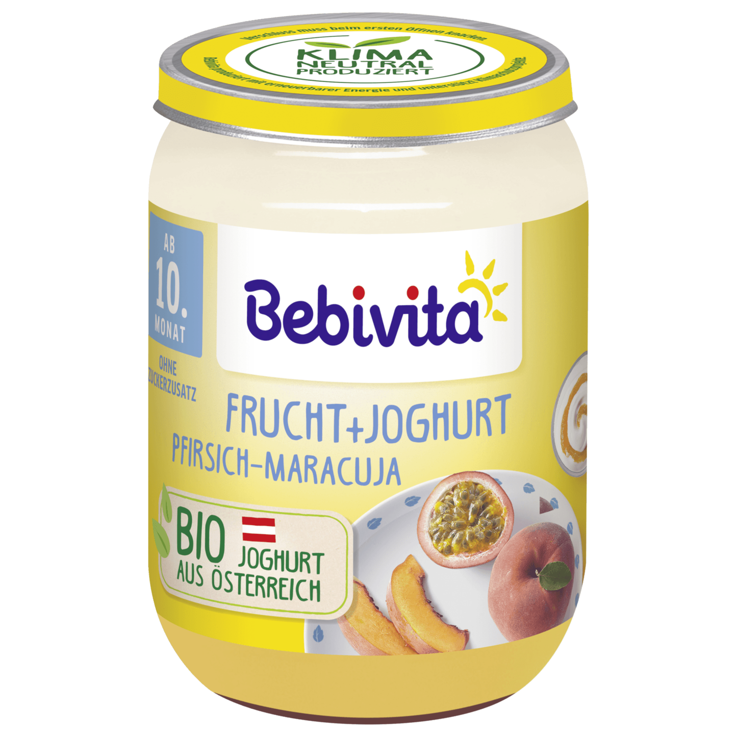 Bebivita Bio Frucht + Joghurt Pfirsich-Maracuja 190g