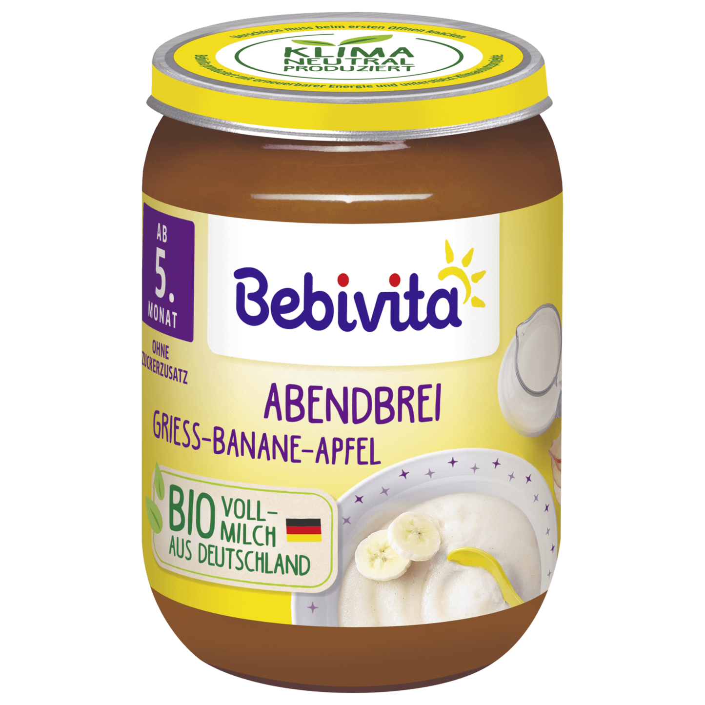 Bebivita Abendbrei Griess-Banane-Apfel Bio 190g