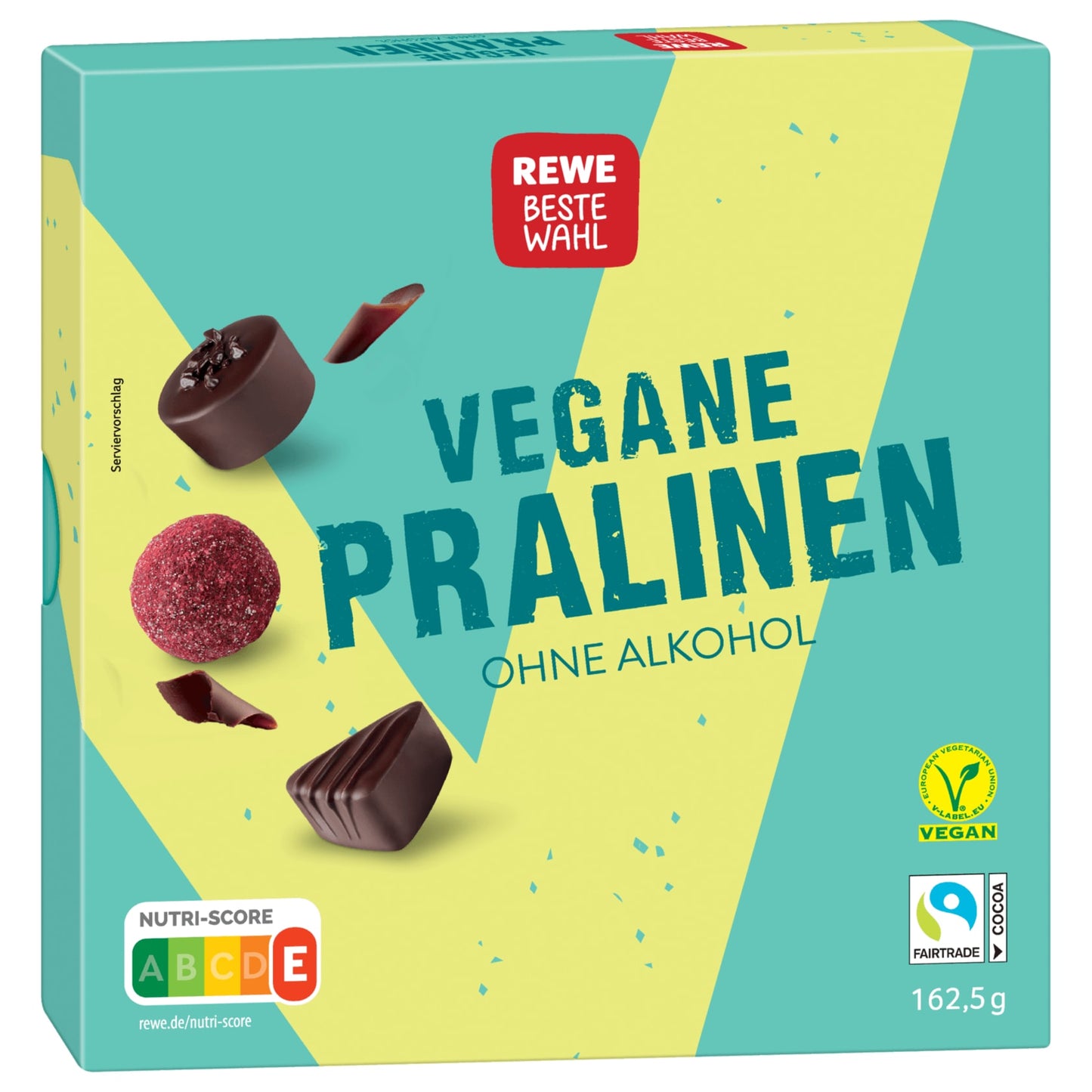 REWE Beste Wahl Vegane Pralinen ohne Alkohol 162,5g