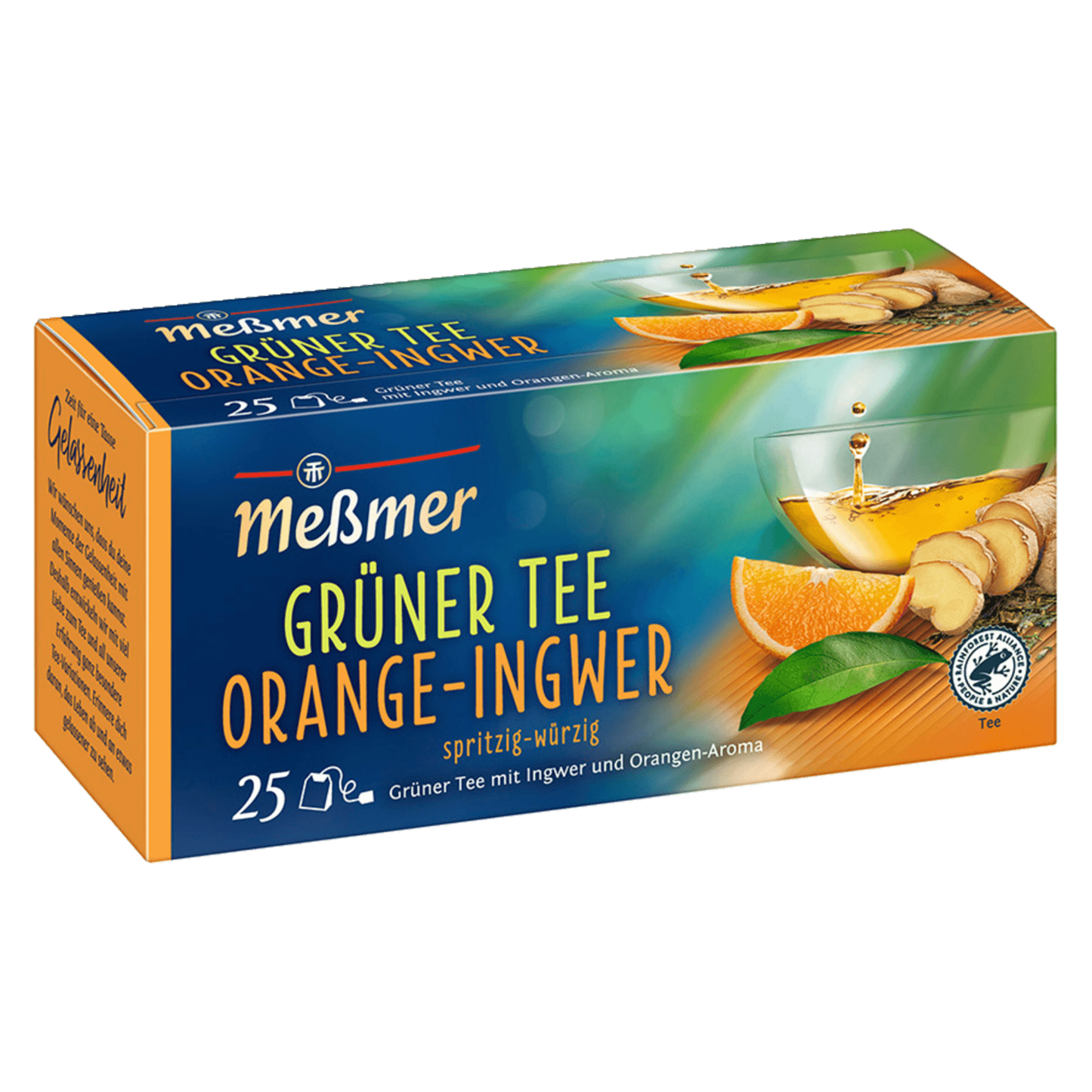 Meßmer Grüner Tee Orange-Ingwer 44g, 25 Beutel