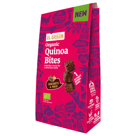 El Origen Bio Quinoa Bites Chocolate & Maca vegan glutenfrei 60g