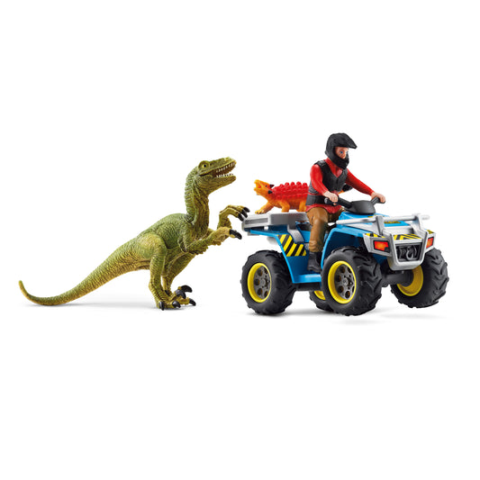 Schleich 41466 Flucht auf Quad vor Velociraptor