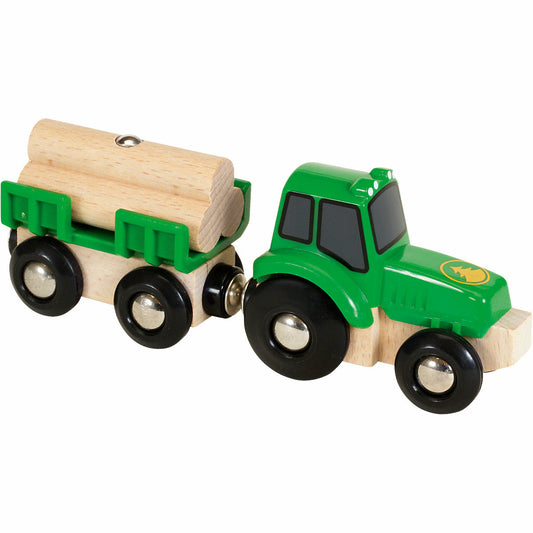 BRIO Traktor mit Holz-Anhänger