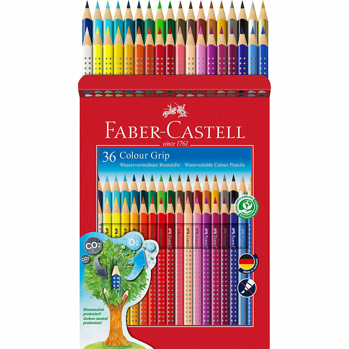 Faber-CastellBuntstifte COLOUR GRIP wasservermalbar, 36 Farben