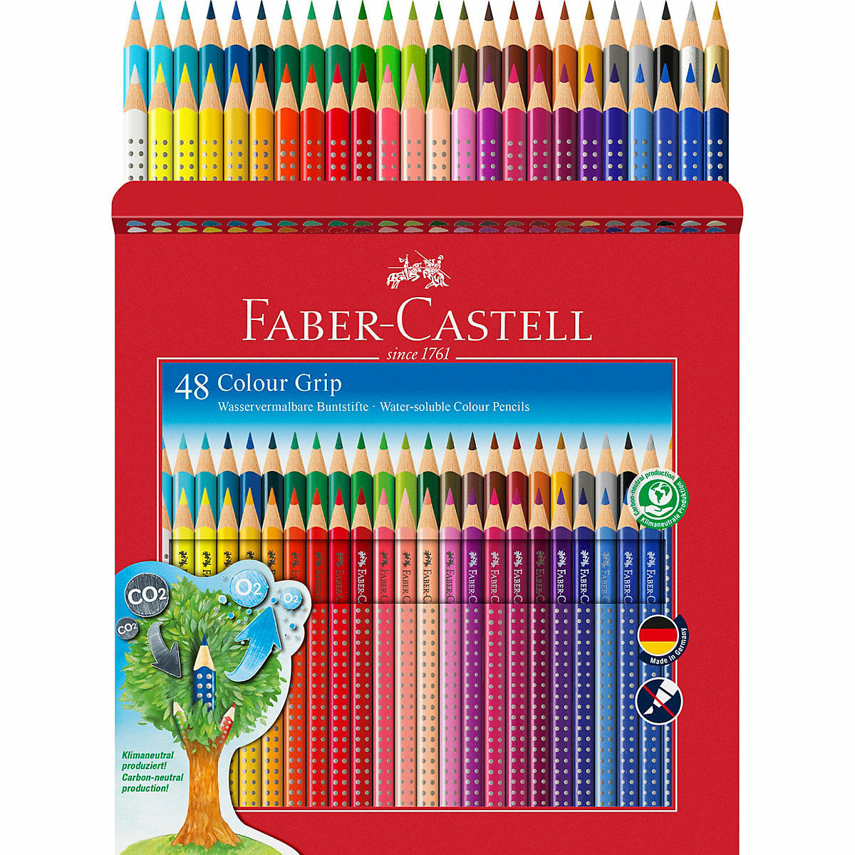 Faber-CastellBuntstifte COLOUR GRIP wasservermalbar, 48 Farben