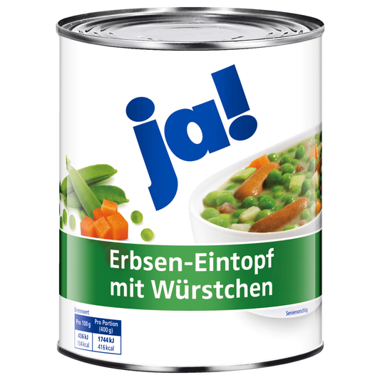 ja! Erbseneintopf mit Würstchen 800g