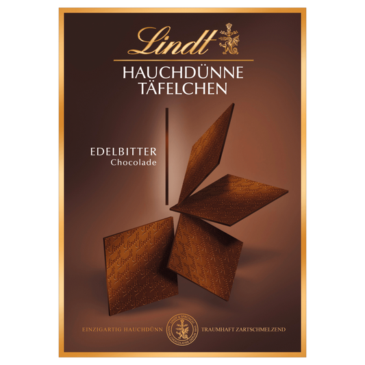 Lindt Schokolade Hauchdünne Täfelchen Edelbitter 125g