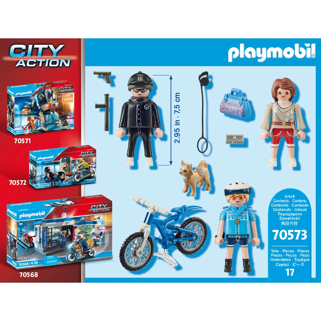 Playmobil 70573 Polizei-Fahrrad: Verfolgung des Taschendiebs