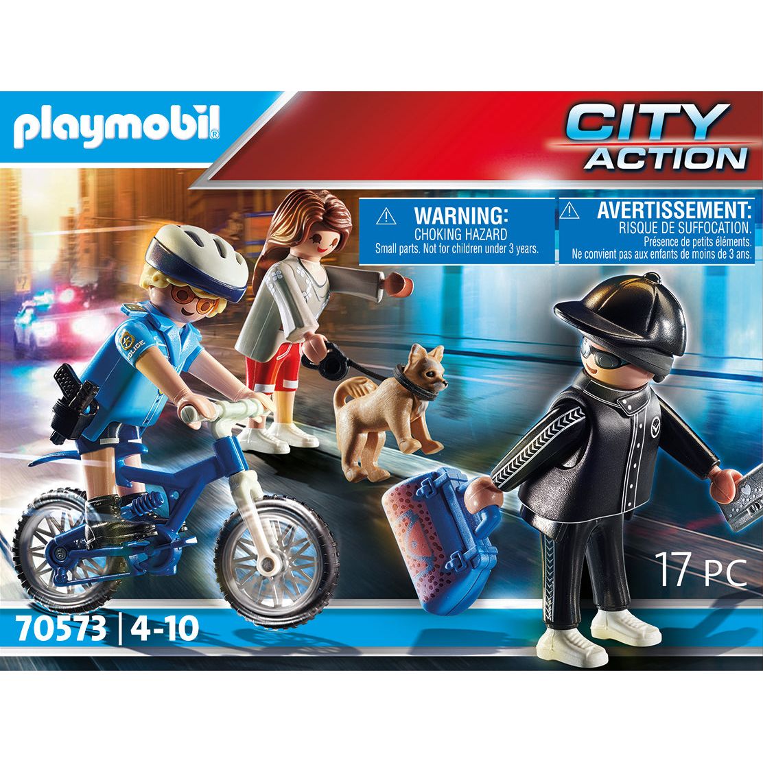 Playmobil 70573 Polizei-Fahrrad: Verfolgung des Taschendiebs