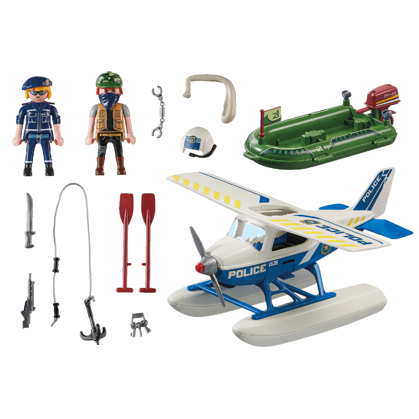 Playmobil 70779 Polizei-Wasserflugzeug: Schmuggler-Verfolgung