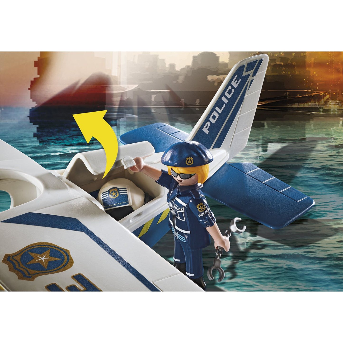 Playmobil 70779 Polizei-Wasserflugzeug: Schmuggler-Verfolgung