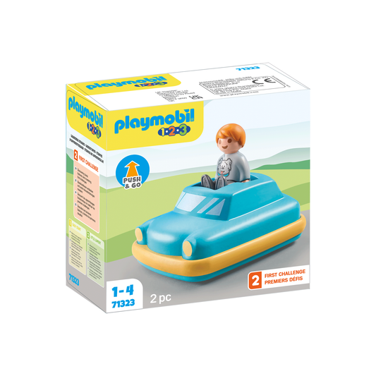 Playmobil 71323 1.2.3: Push & Go Car