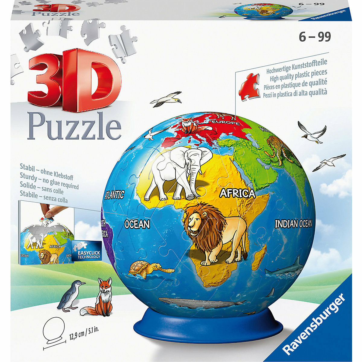 Ravensburger puzzleball® Ø13cm, 72개, 어린 이용 흙