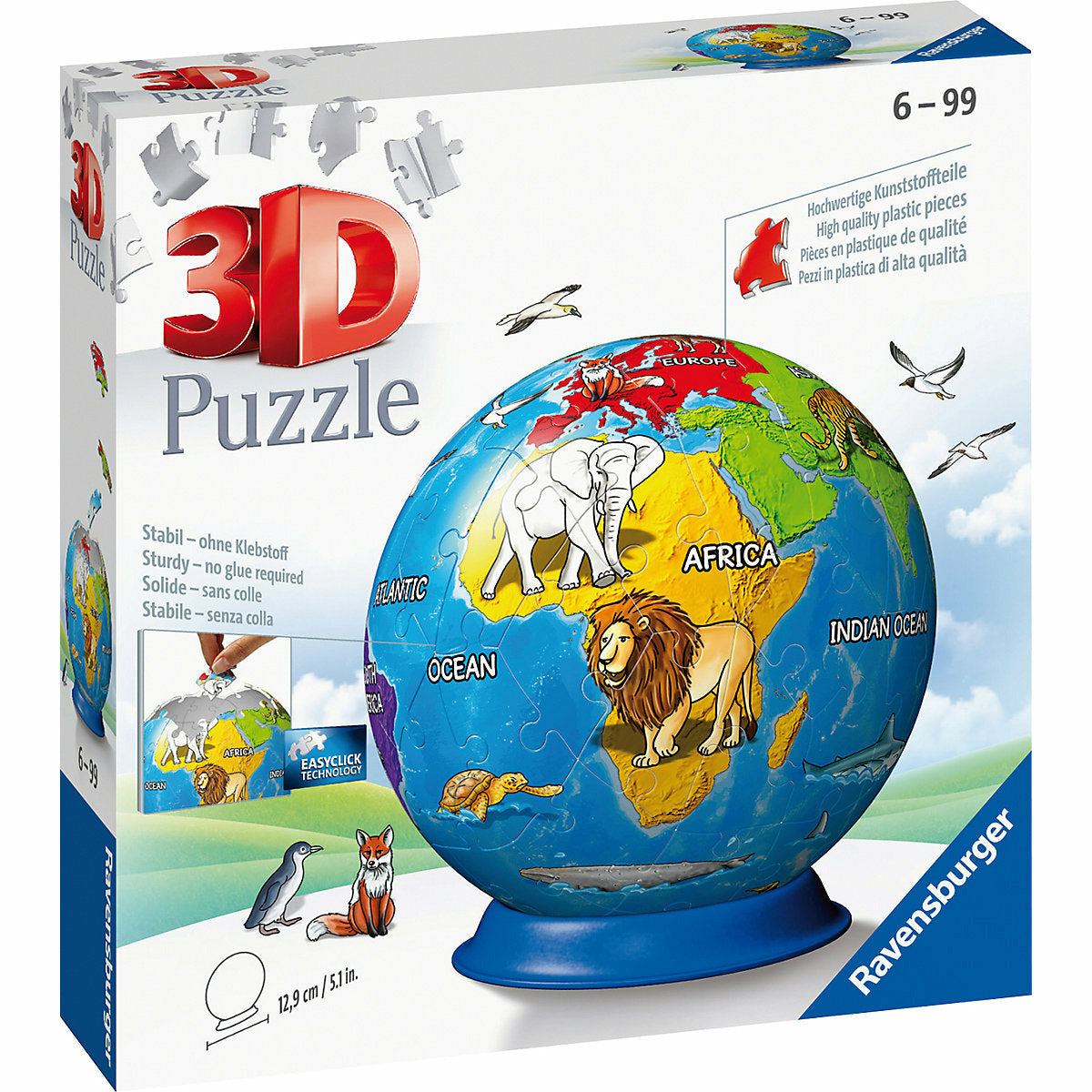 Ravensburger puzzleball® Ø13cm, 72개, 어린 이용 흙