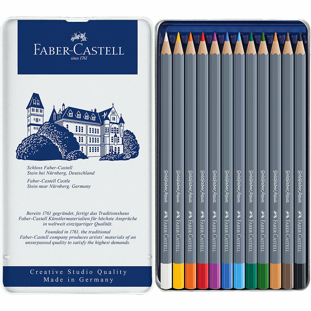 Faber-CastellAquarell-Buntstifte Goldfaber, 12 Farben