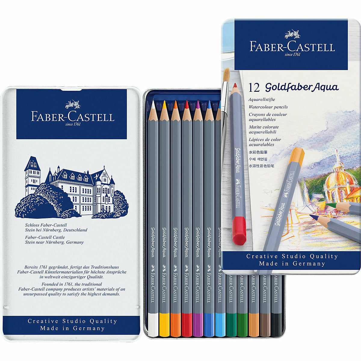 Faber-CastellAquarell-Buntstifte Goldfaber, 12 Farben