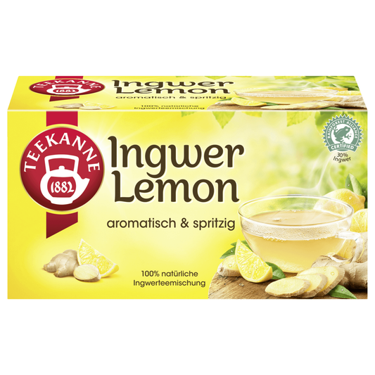 Teekanne Spritziger Ingwer-Lemon 35g, 20 Beutel