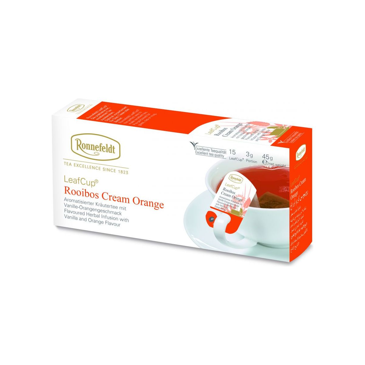 LeafCup Rooibos Cream Orange 15 Teebeutel