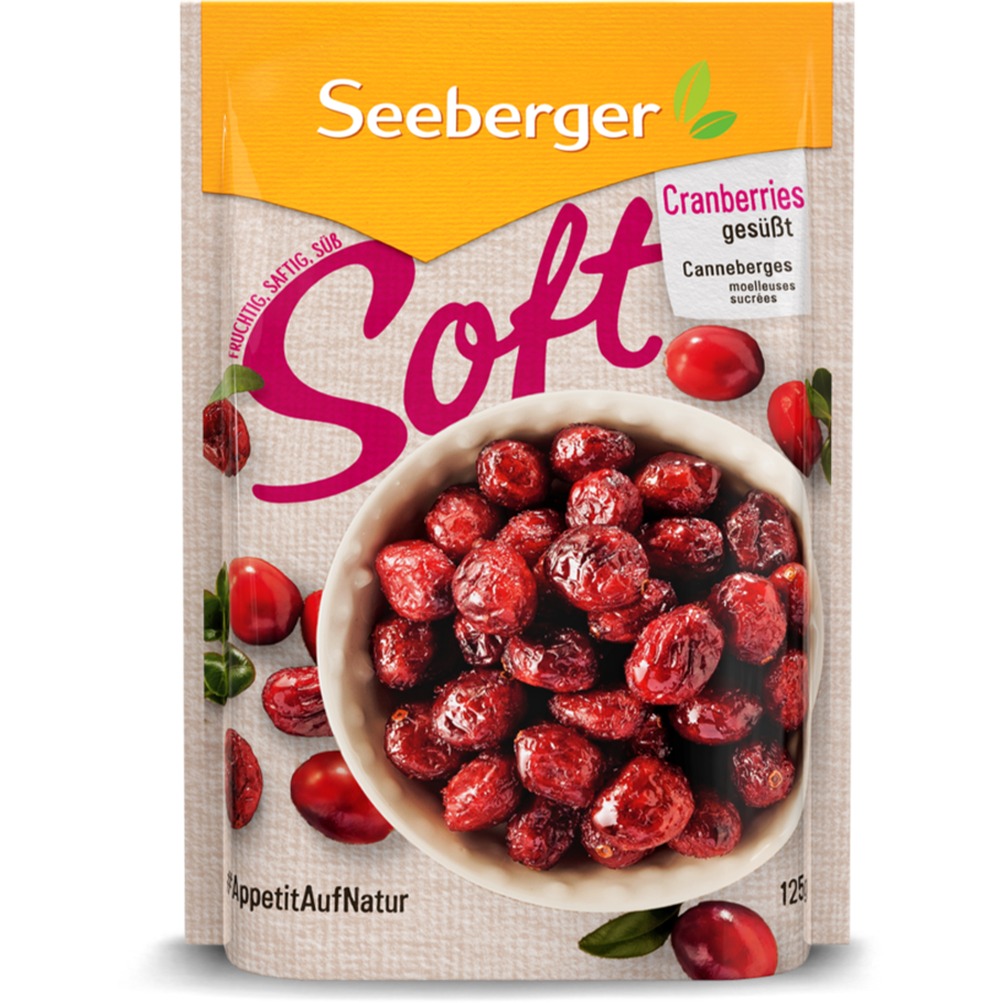 SEEBERGER SOFT-CRANBERRIES 125 G